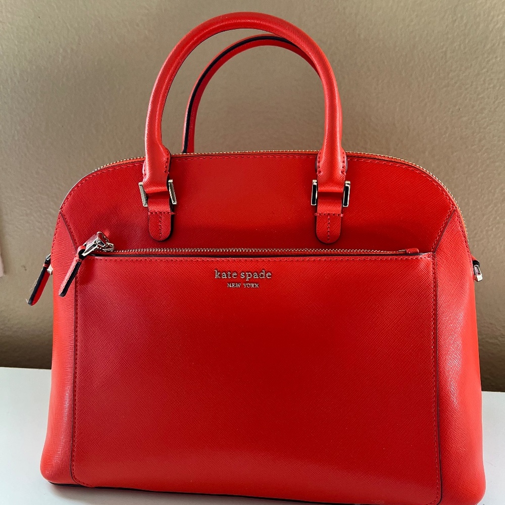 Kate Spade Louise Medium Dome Satchel Red/Orange